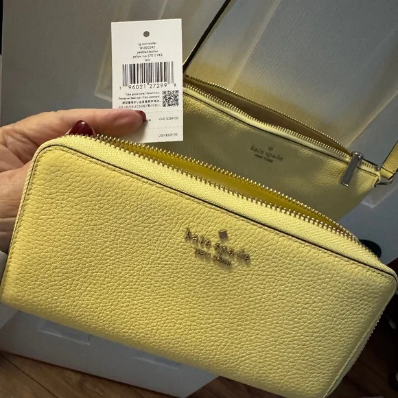 Kate Spade Yellow Pebble Crossbody w/ Matching Wallet NWT - Picture 3 of 4